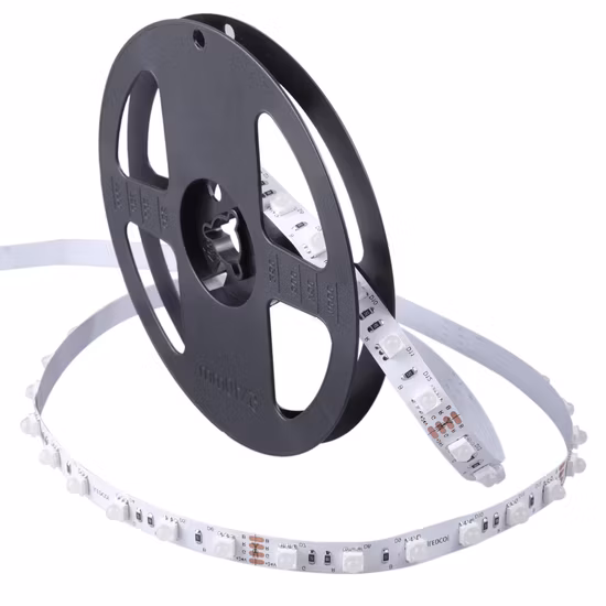 24VDC LED Strips Light Flexible LED 60LEDs/M RGB RGBW DMX led strip with lens 30degrees