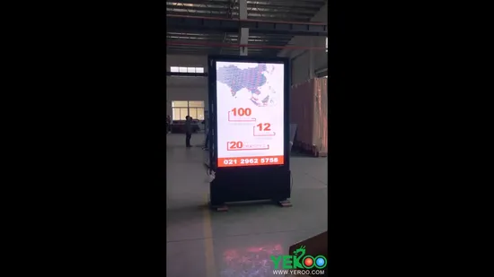 City Street Waterproof Floor P6 Full Color LED Display Light Box Mupi